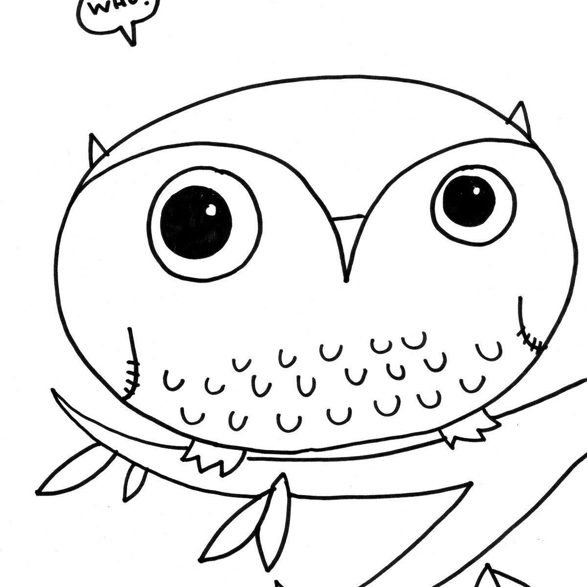 1200x1200 Free Printable Owl Coloring Pages For Kids Fantastic Easy Zoo