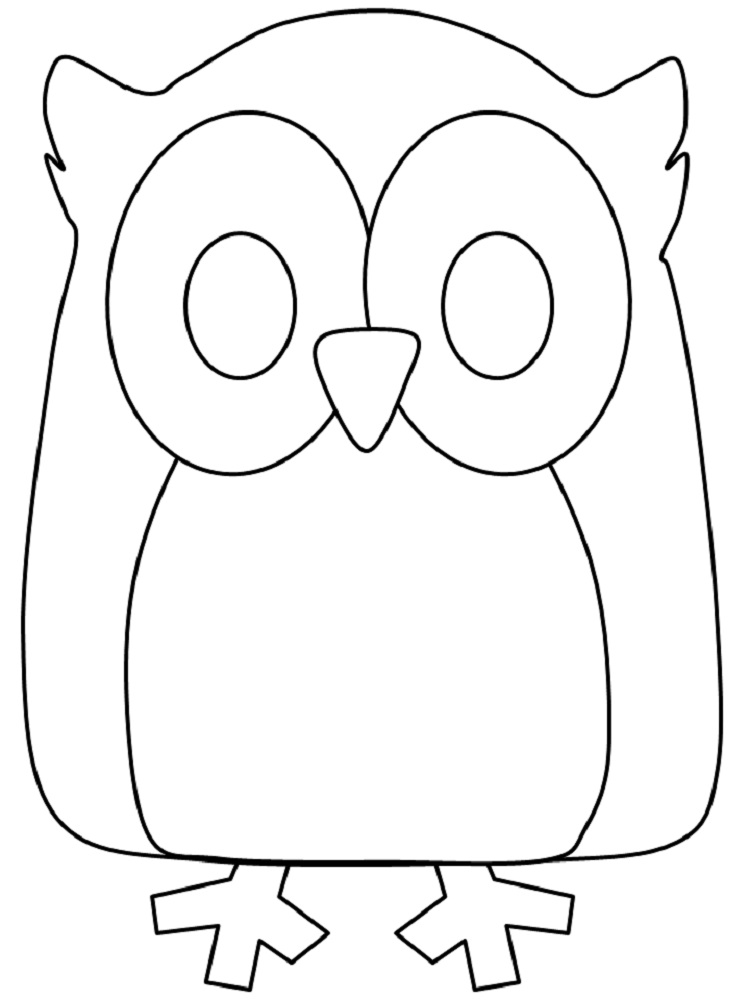 750x1000 Easy Owl Coloring Pages