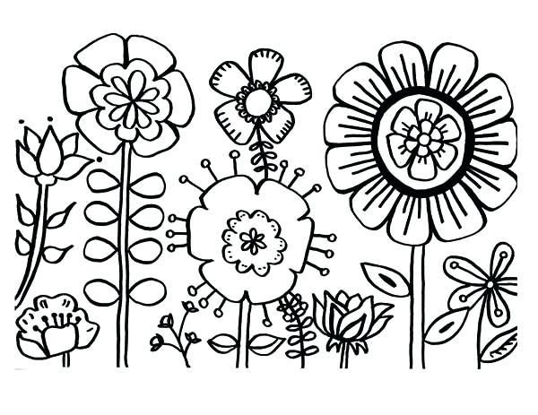 600x463 Flower Colorings Best Flower Coloring Pages Ideas On Flower