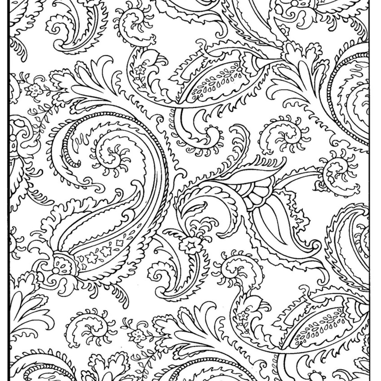 1224x1224 Paisley Coloring Pages Printable Many Interesting Wonderful Page