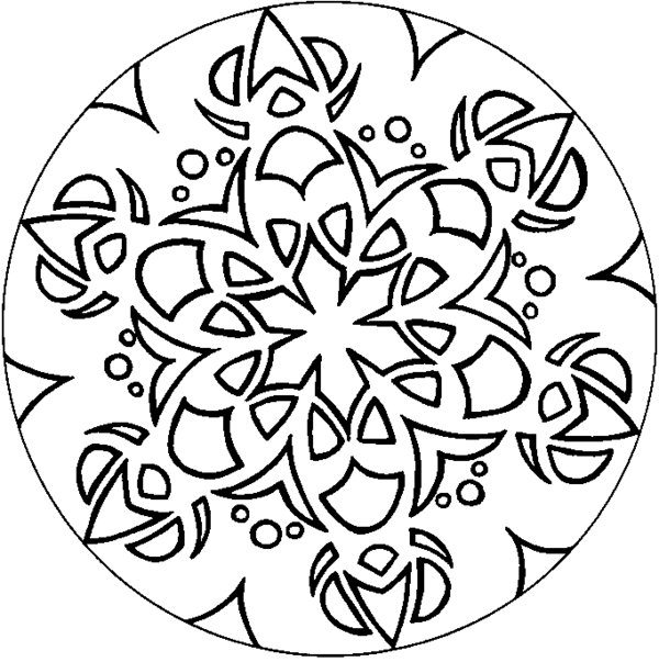 600x603 Easy Pattern Coloring Pages