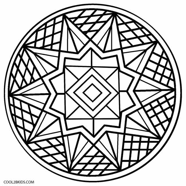 650x650 Printable Kaleidoscope Coloring Pages For Kids