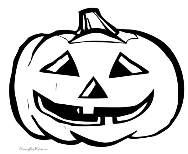 600x490 Halloween Pumpkin Coloring Pages