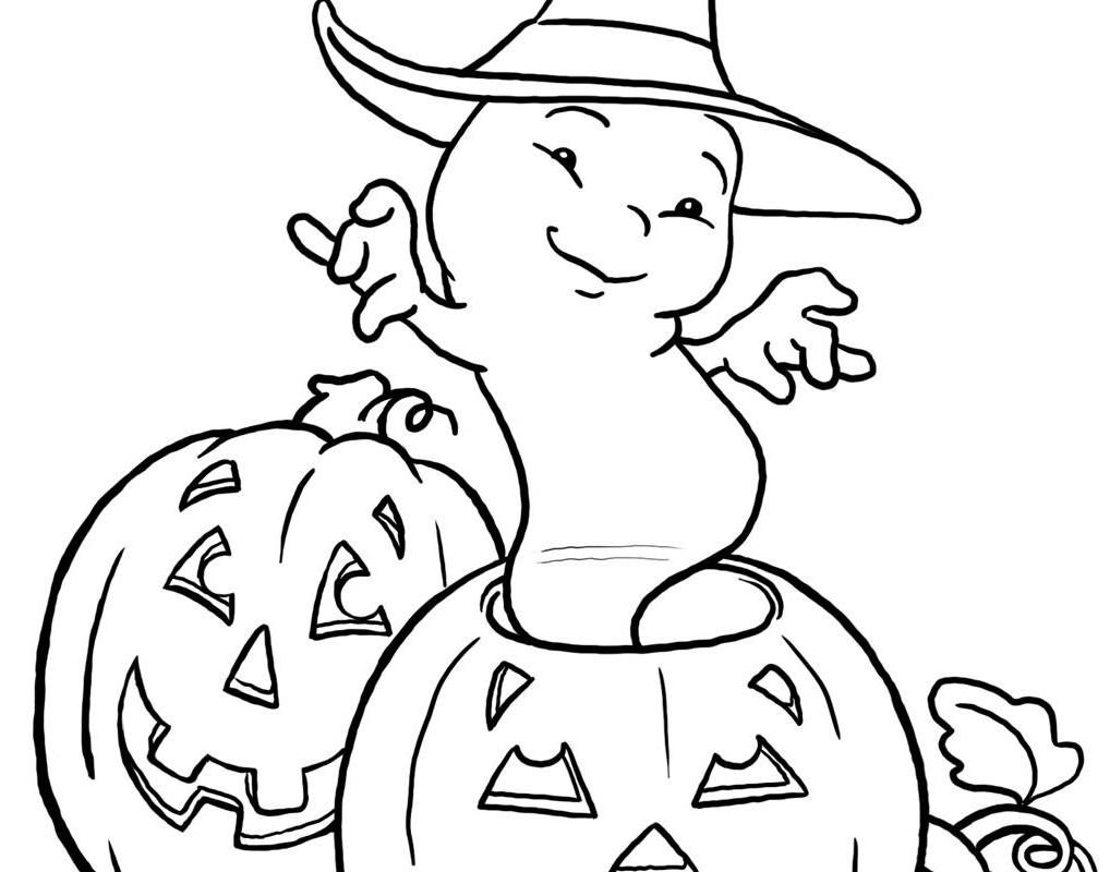 1018x800 Drawn Ghost Halloween Coloring Page To Print Pages Of Ghosts