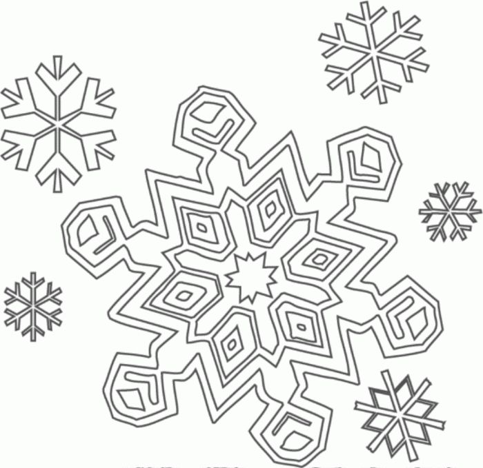 700x679 Lovely Simple Snowflake Template Template Free