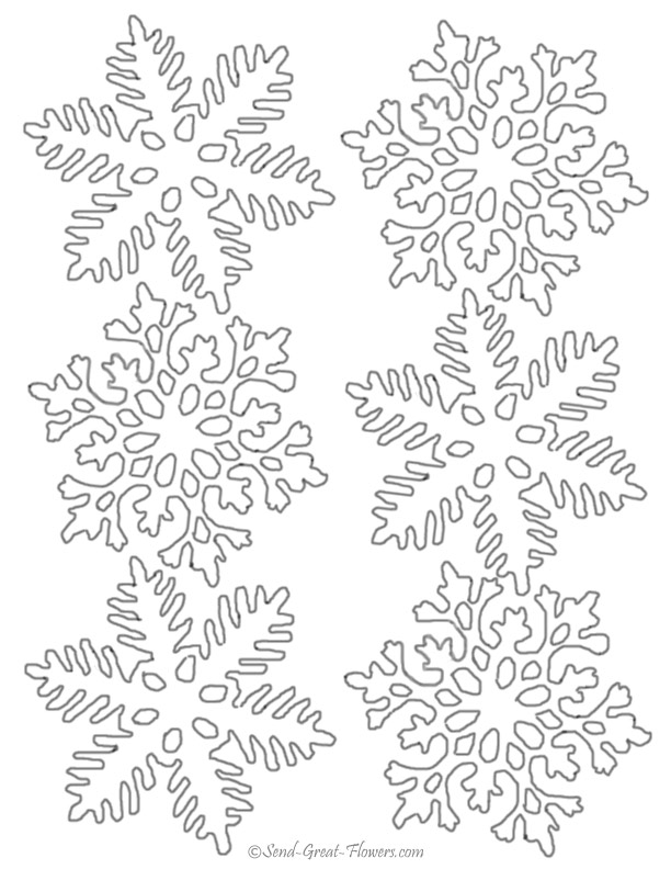 612x792 Snowflake Coloring Pages