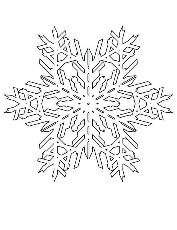 600x776 Free Printable Snowflake Coloring Pages