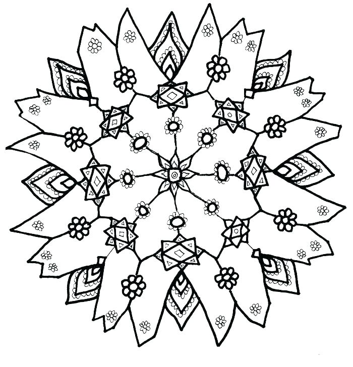 700x728 Coloring Pages Wonderful Snowflakes Printable Printable Diamond