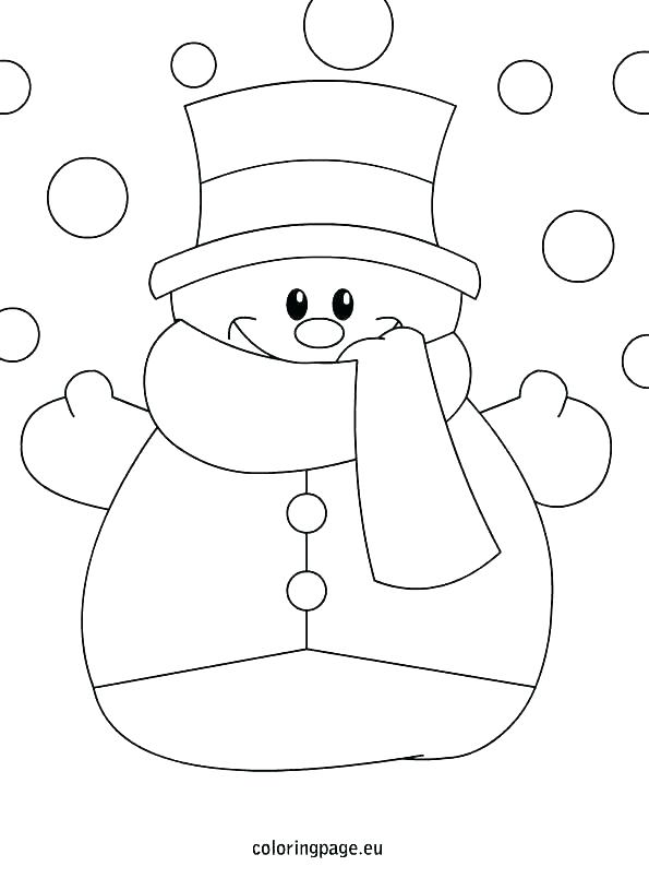 595x804 Coloring Page Snowman Making Snowman Coloring Page Coloring