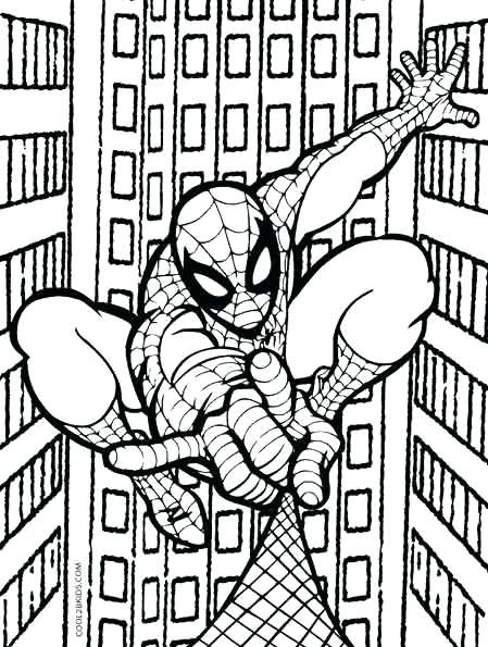 Easy Spiderman Coloring Pages at GetDrawings | Free download