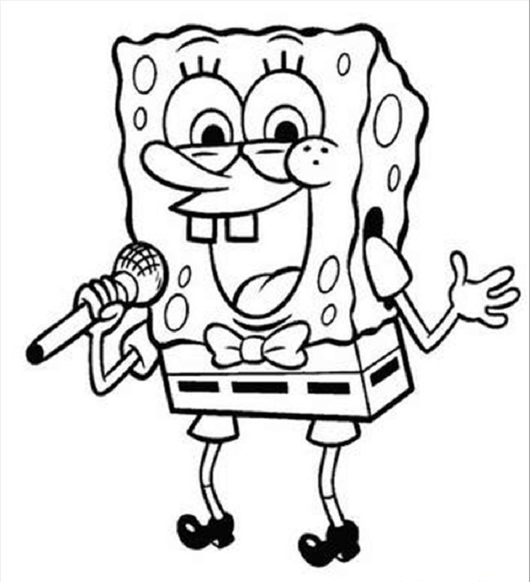 750x824 Easy Spongebob Coloring Pages
