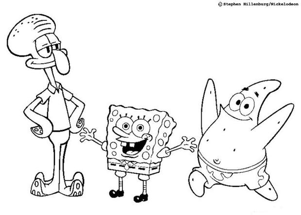 620x443 Cool Spongebob Pictures To Color S Friends Coloring Pages
