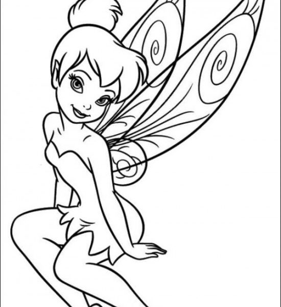 550x600 Drawing To Print Tinkerbell Coloring Pages To Print And Drawing
