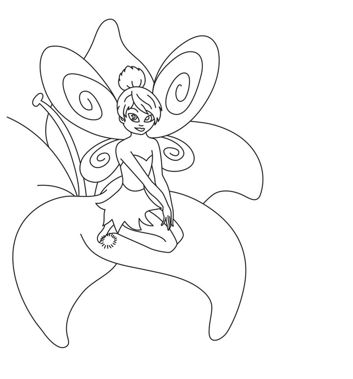 721x775 Free Printable Tinkerbell Coloring Pages For Kids
