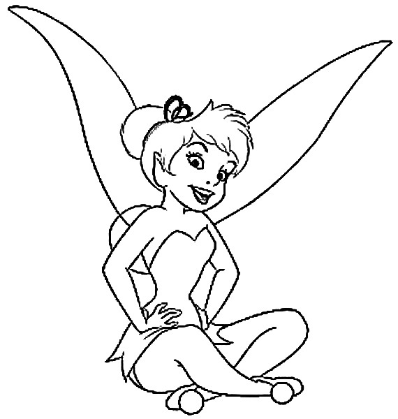 570x600 Tinkerbell Coloring Pages