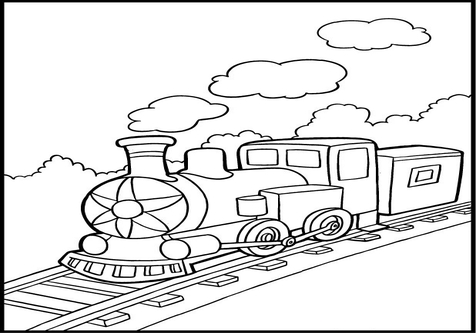 Easy Train Coloring Pages at GetDrawings | Free download