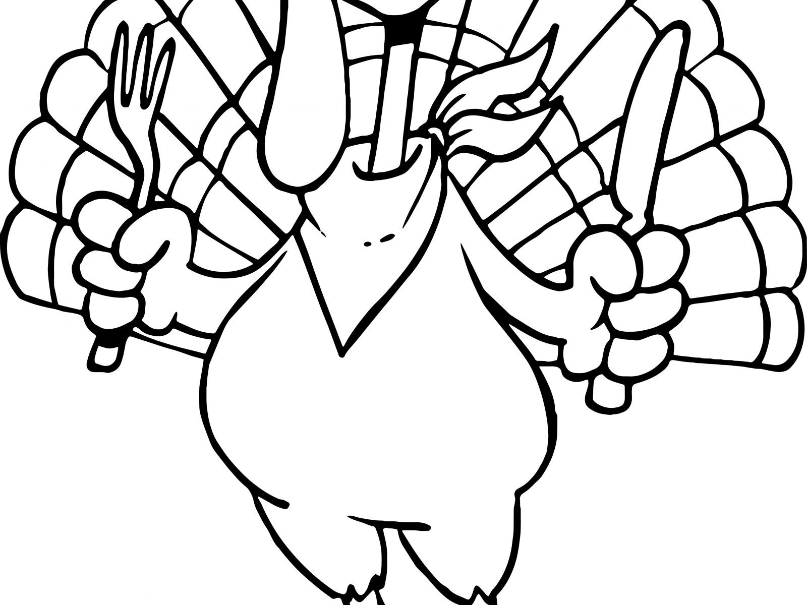 1600x1200 Easy Free Turkey Printable Coloring Page Thanksgiving Pilgrim