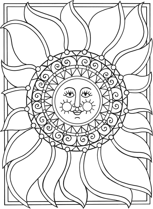650x891 Elegant Solar Eclipse Coloring Page Coloring Ws