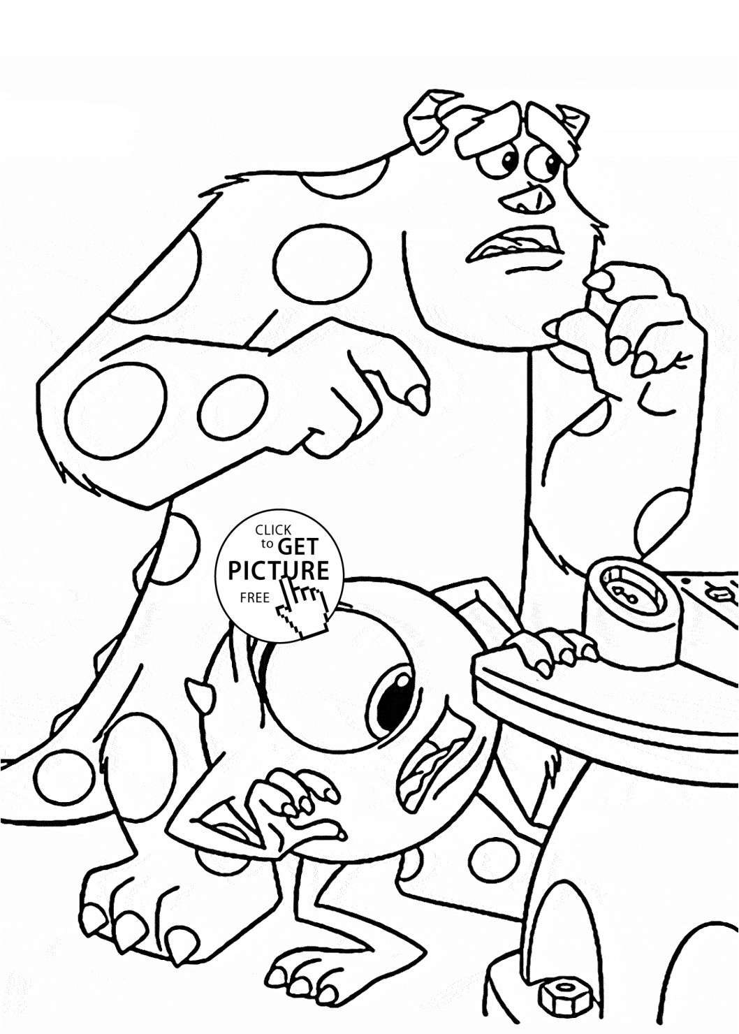 1058x1480 Monsters Inc Coloring Pages Cool Coloring Pages