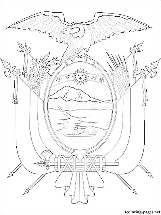 560x750 Ecuador Coat Of Arms Coloring Page Coloring Pages