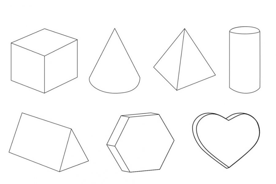 900x600 Shapes Coloring Pages Geometric Shapes Free Educational
