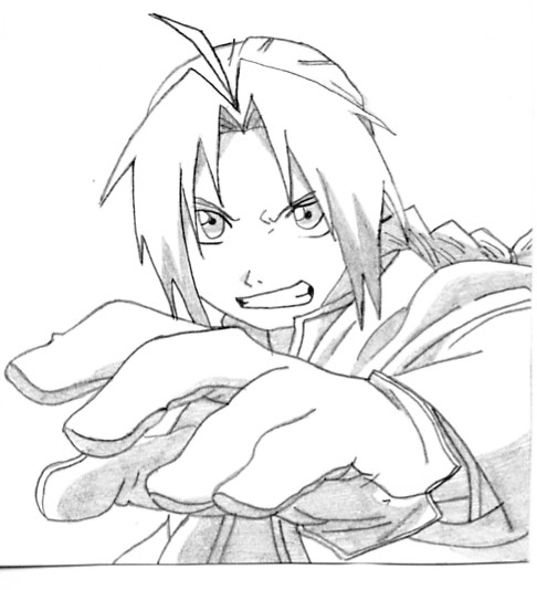 486x534 Fullmetal Alchemist Edward Elric Drawing