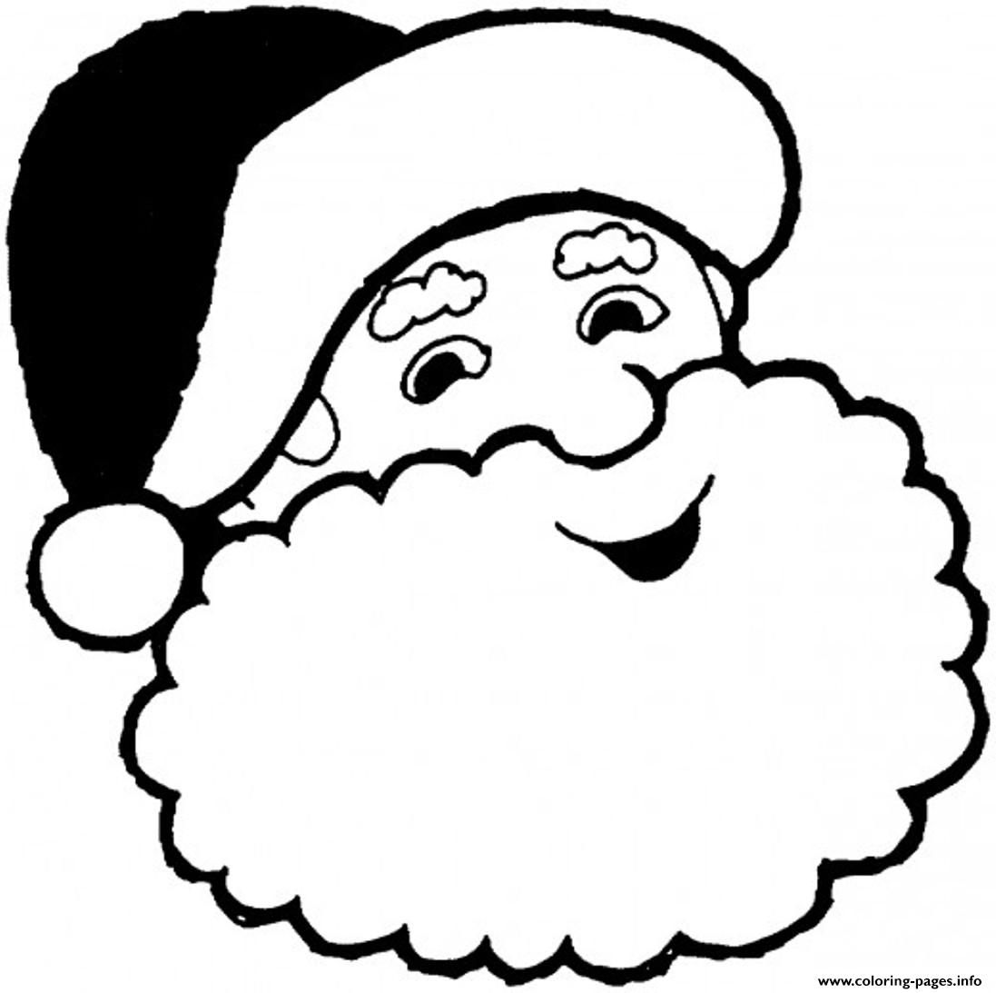 1097x1093 Print Smiling Santa Claus Coloring Pages Free Christmas