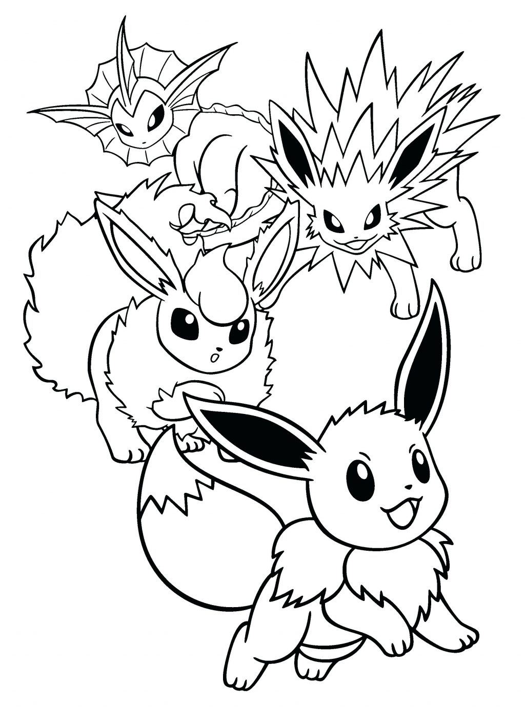 1024x1380 Coloring Page Eevee Coloring Pages Ideas On Pokemon All