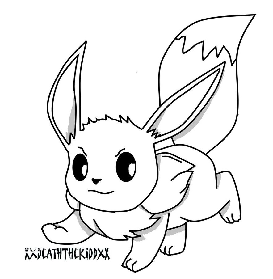 884x903 Eevee Pokemon Coloring Pages
