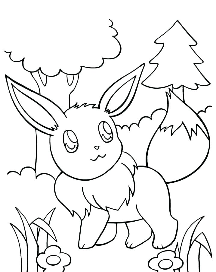718x902 Interesting Pokemon Coloring Pages Eevee Print Coloring Pages