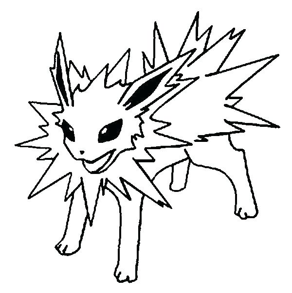 600x603 Pokemon Eevee Coloring Pages
