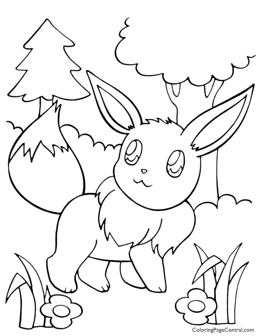 850x1100 Pokemon Eevee Coloring Page Coloring Page Central