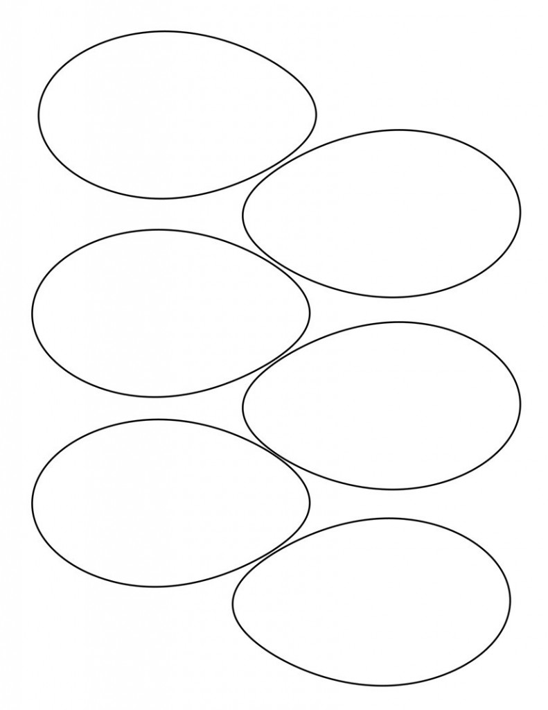 791x1024 Printable Blank Easter Egg Coloring Page