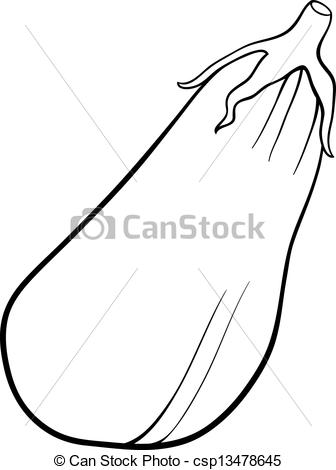 336x470 Eggplant Vegetable Cartoon For Coloring Book Black
