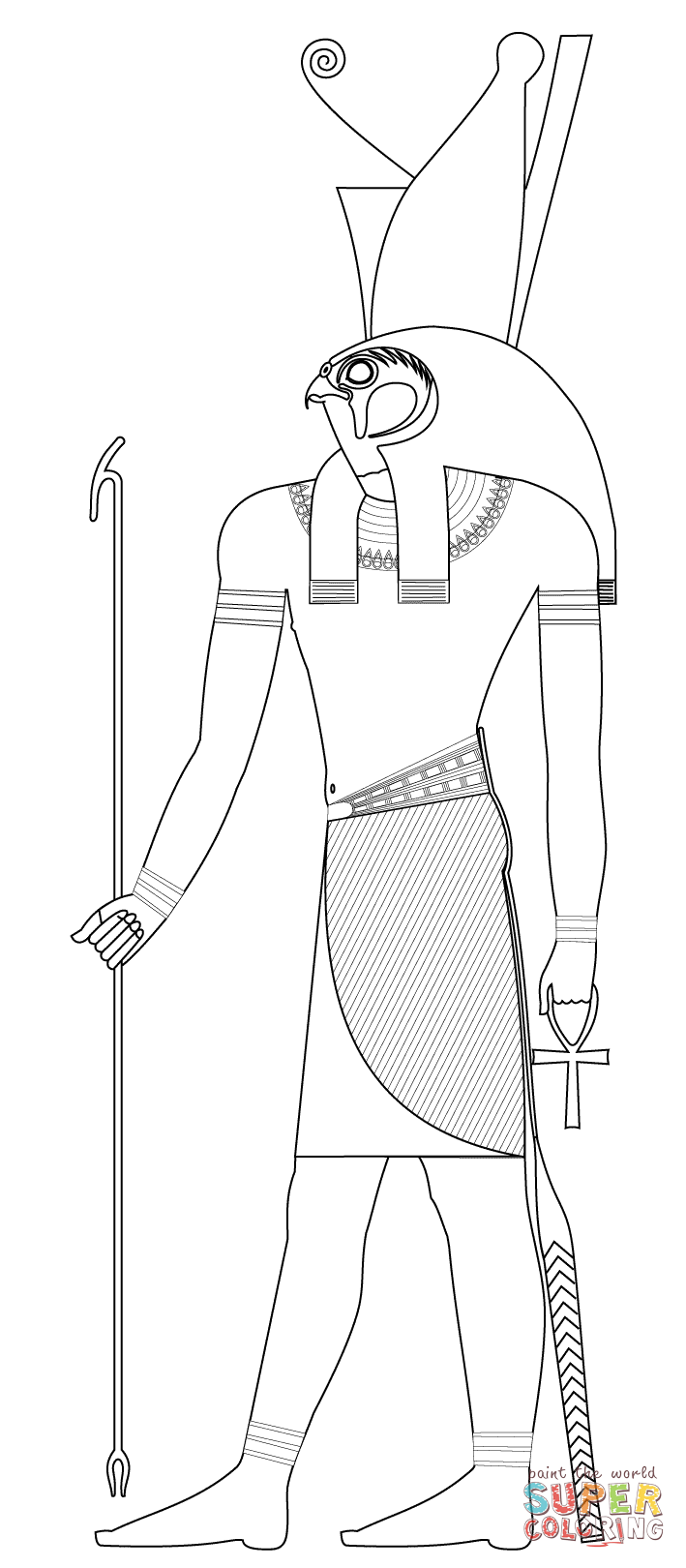 709x1620 Egyptian Gods Coloring Pages