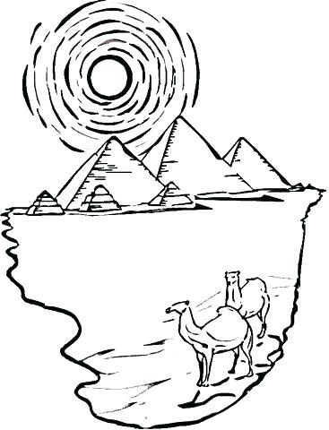 367x480 Egypt Flag Coloring Page