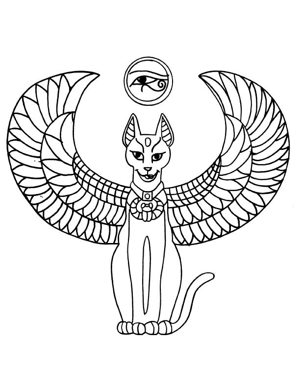 612x792 Egypt Cat Coloring Pages Egyptian Cat Coloring Pages