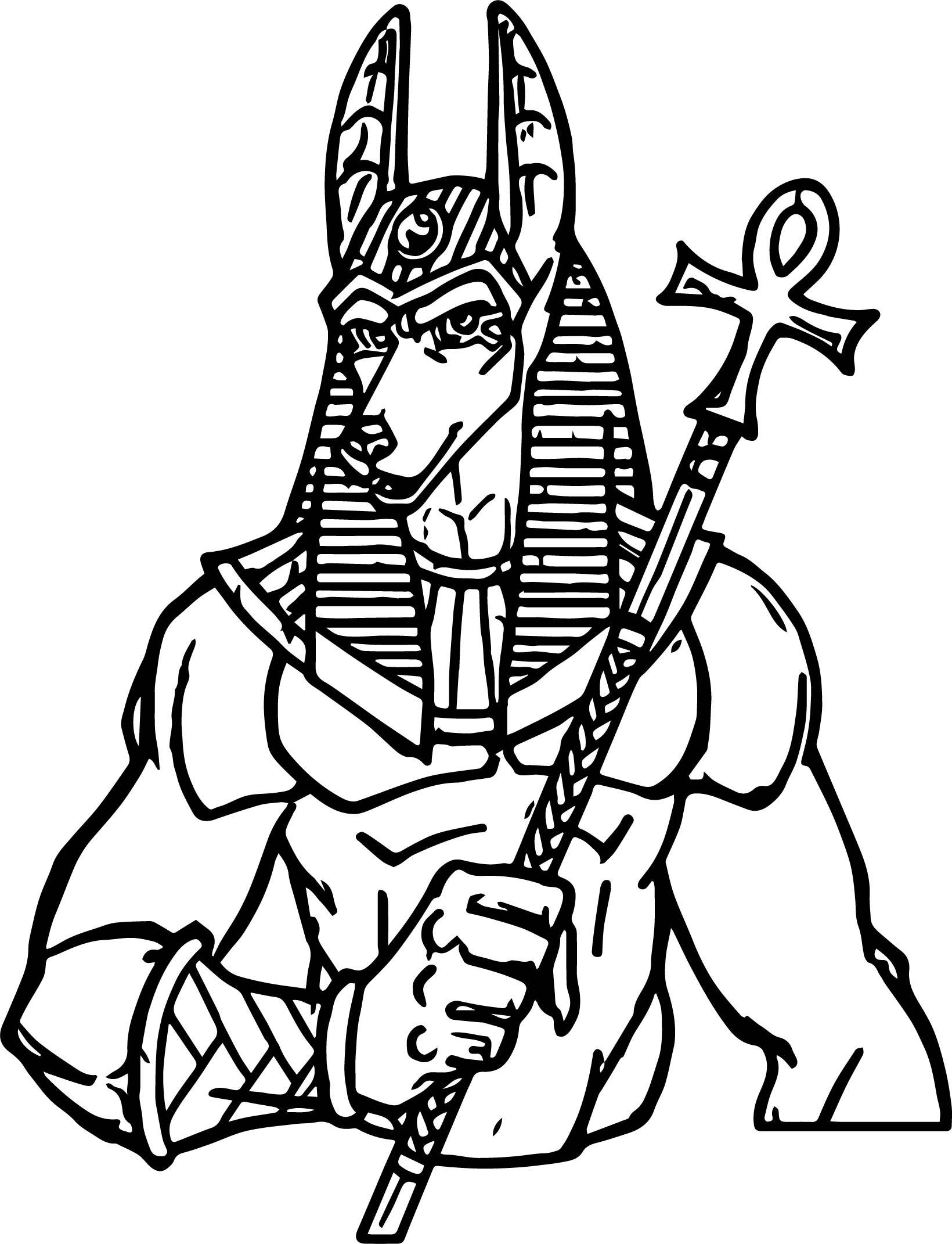 1640x2142 Egyptian Cat Coloring Page