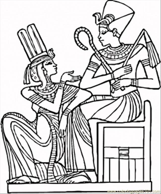 649x779 Egyptian Pharaohs Coloring Page