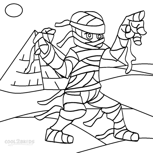 599x600 Egyptian Mummy Coloring Pages