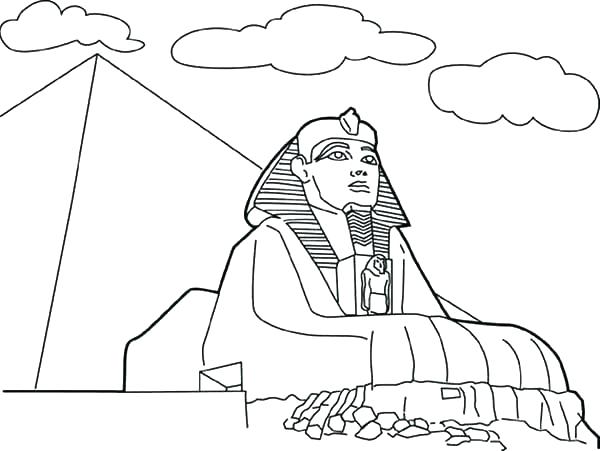 600x451 Sphinx Coloring Page Sphinx Coloring Page Pyramid And Sphinx