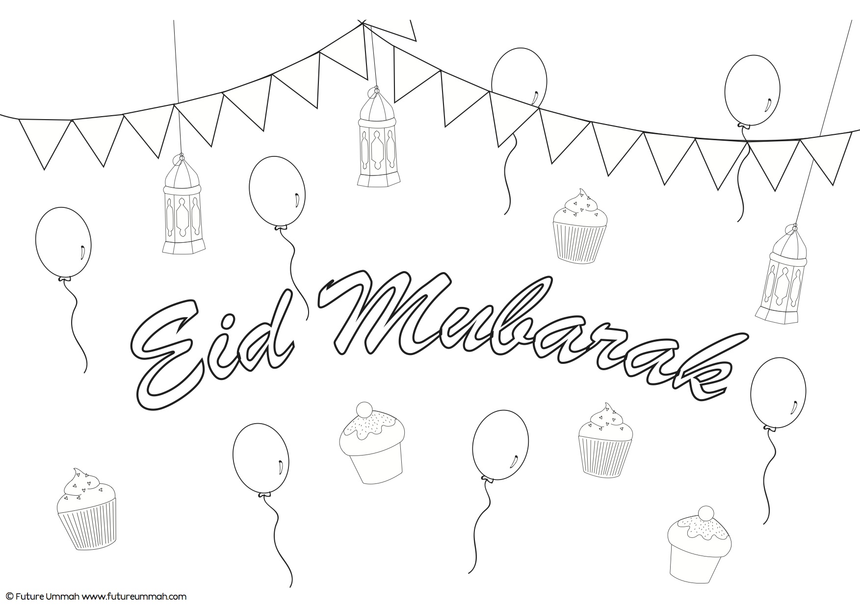 1753x1240 Ramadan Mubarak Coloring Pages