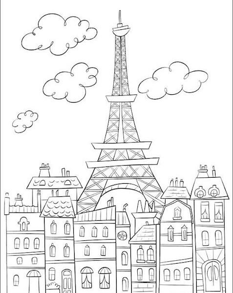 477x600 Eiffel Tower Coloring Page Fee Coloring Pages
