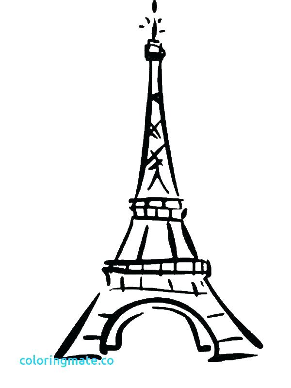600x800 Tower Coloring Pages Free Coloring Eiffel Tower Outline Colouring