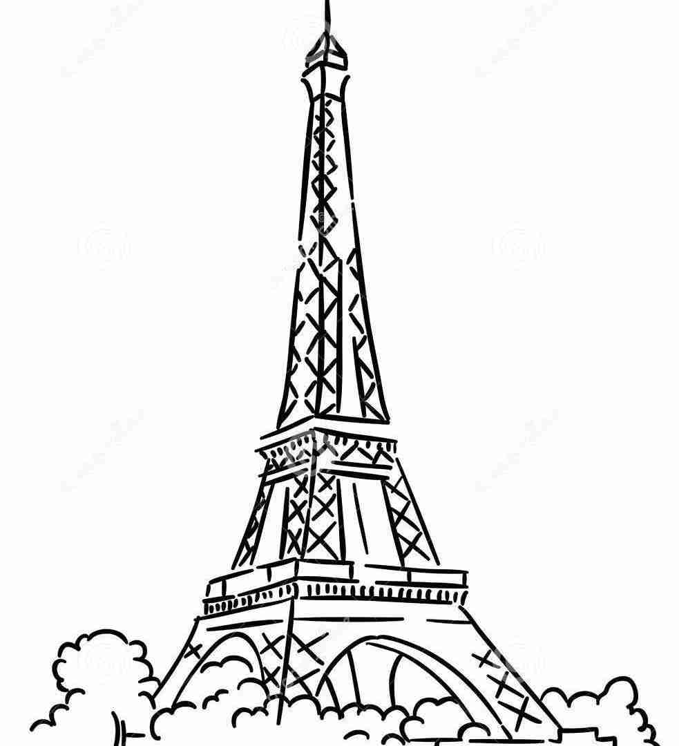 983x1080 Eiffel Tower Coloring Page Free Printable Pages For Kids Colouring