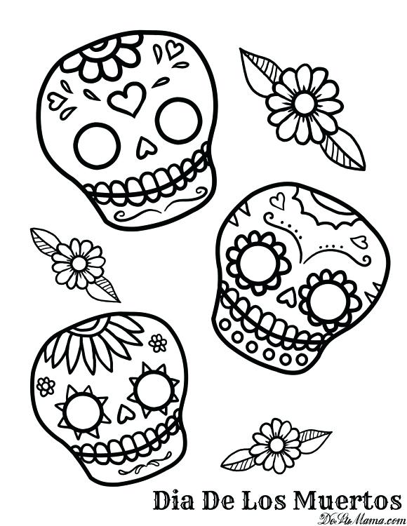 580x750 El Dia De Los Muertos Coloring Pages Printable Picture Dia De Los
