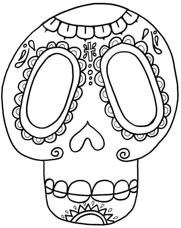 618x778 El Dia De Los Muertos Skull Coloring Pages Yongtjun