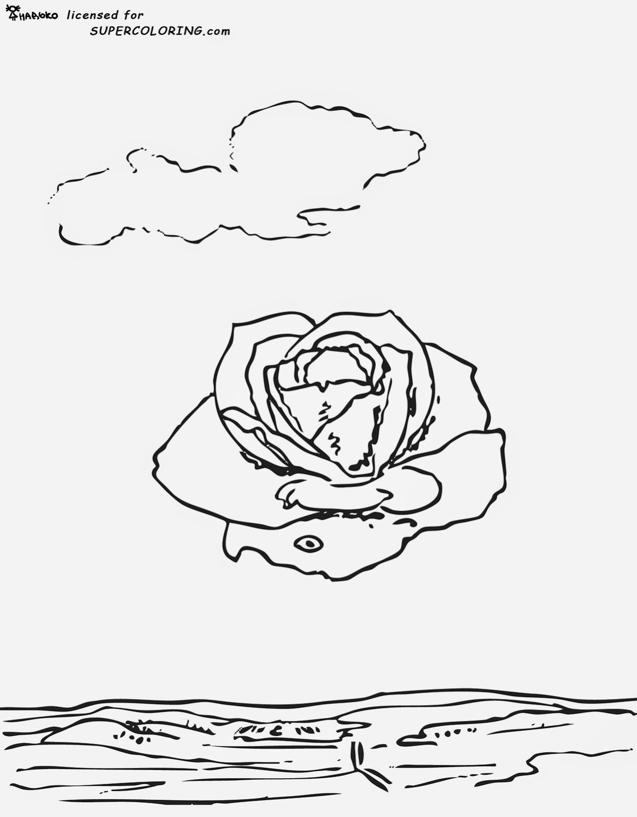 1249x1600 Rosa Meditativa Para Colorear Salvador