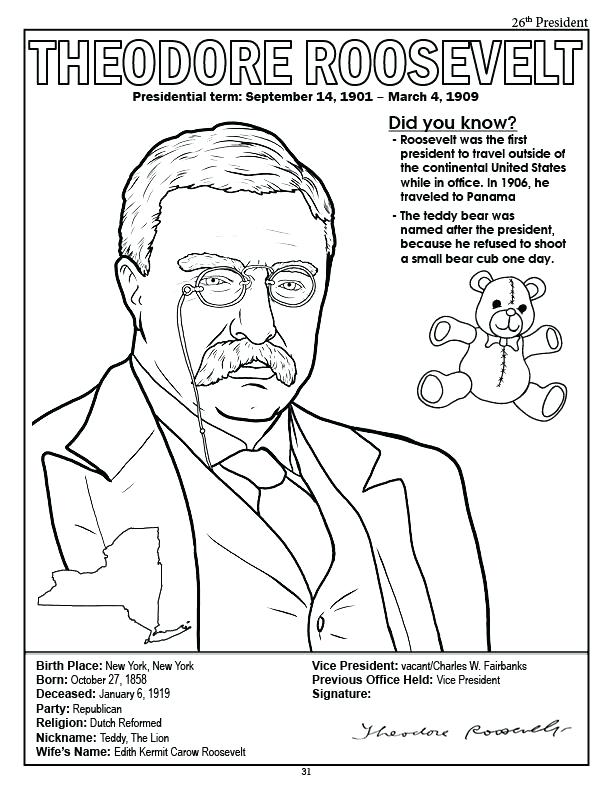 612x792 Franklin D Roosevelt Coloring Sheet Yogaspb Site