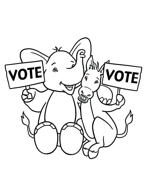 600x776 Election Day Coloring Pages Free Ballot And Vote Box Printable